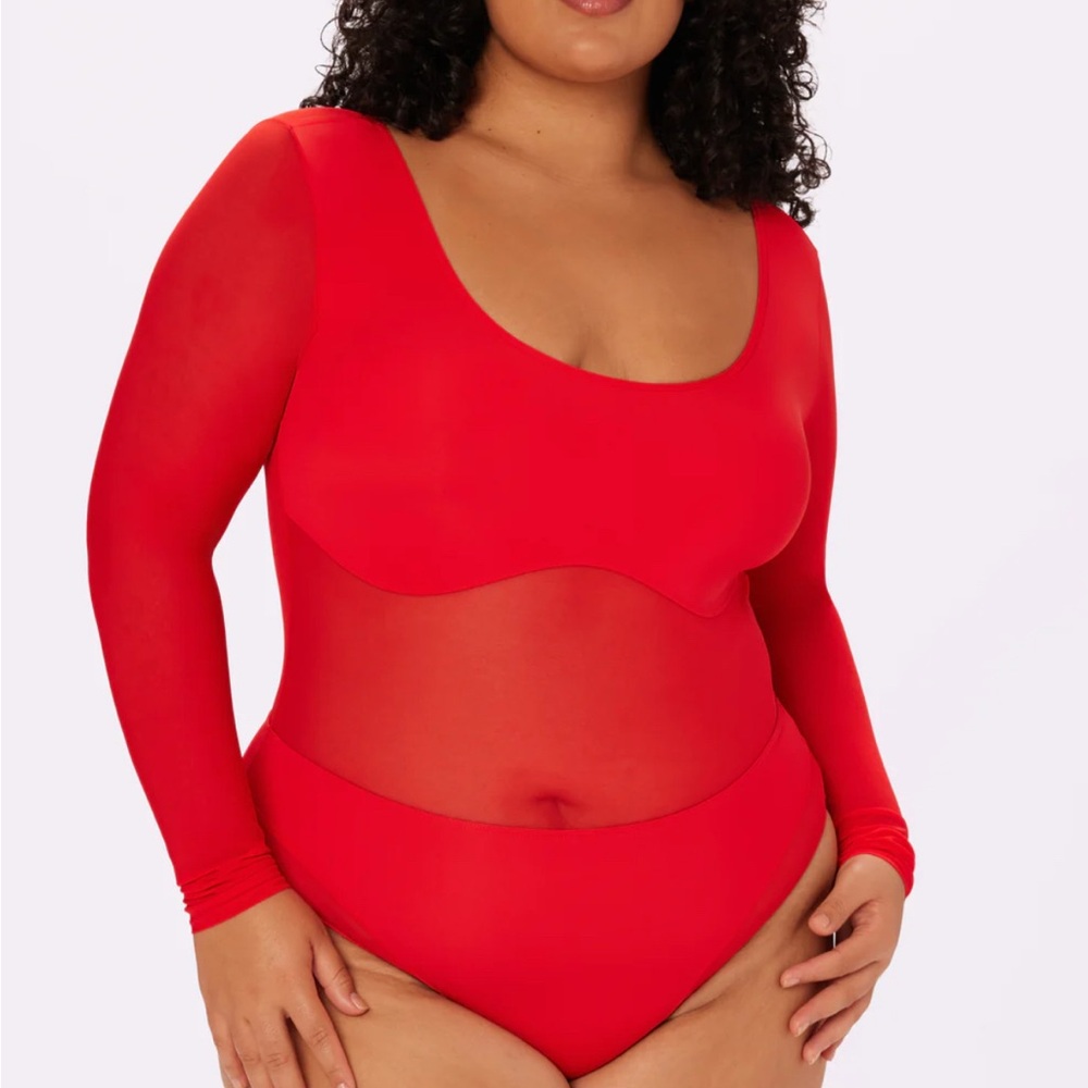 Parade Red Long Sleeve Bodysuit
